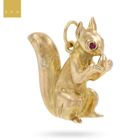 9ct Yellow Gold Squirrel Charm By Georg Jensen