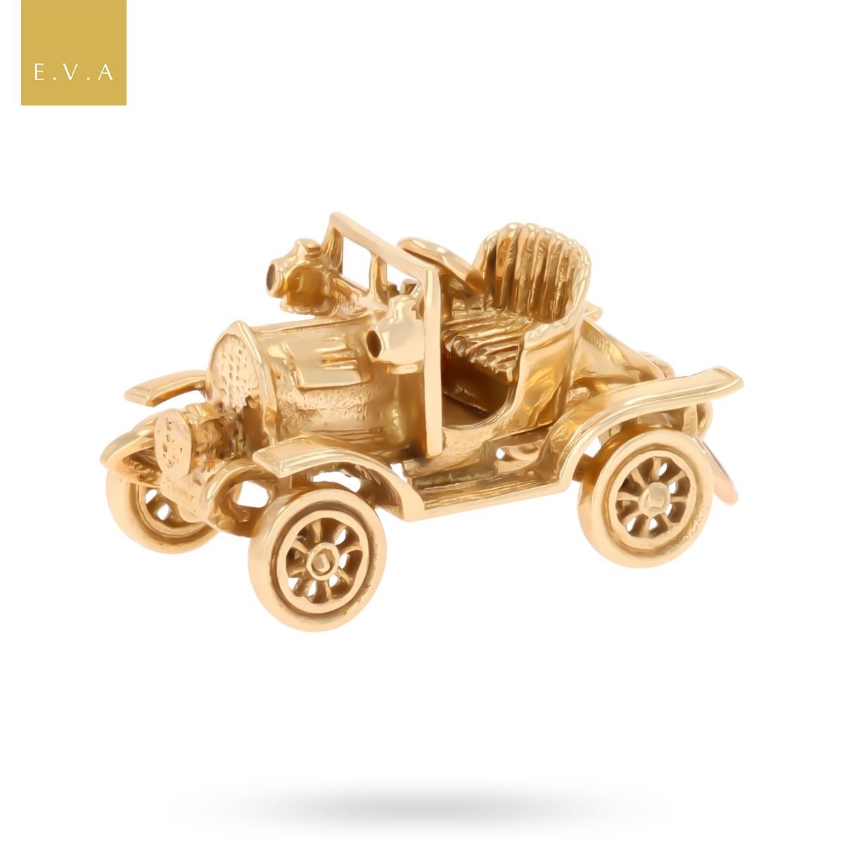 9ct Yellow Gold 1 Seat Open Tourer Car Charm