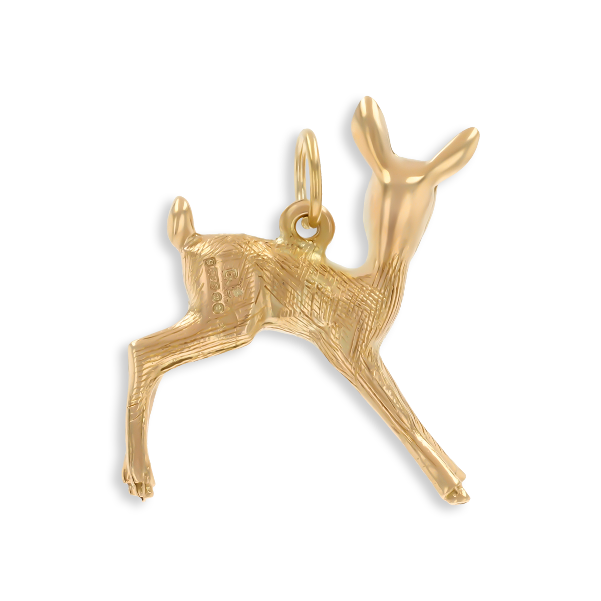 9ct Yellow Gold Deer Fawn Charm By Georg Jensen