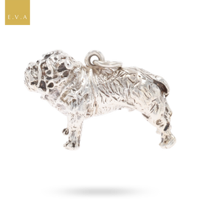 Sterling Silver Solid Bulldog Charm
