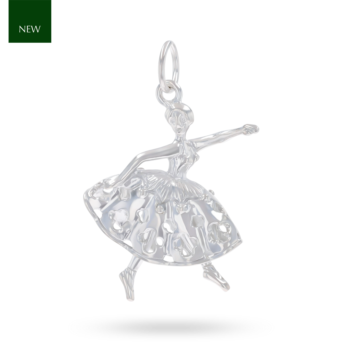 Sterling Silver Moveable Ballerina Charm