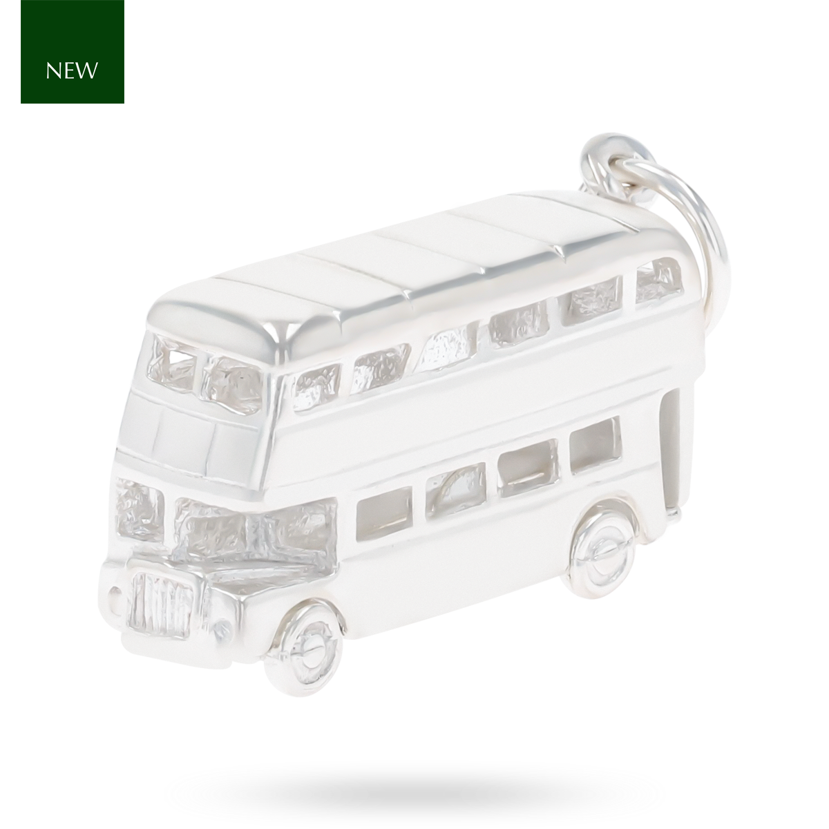 Sterling Silver Double Decker Bus Charm