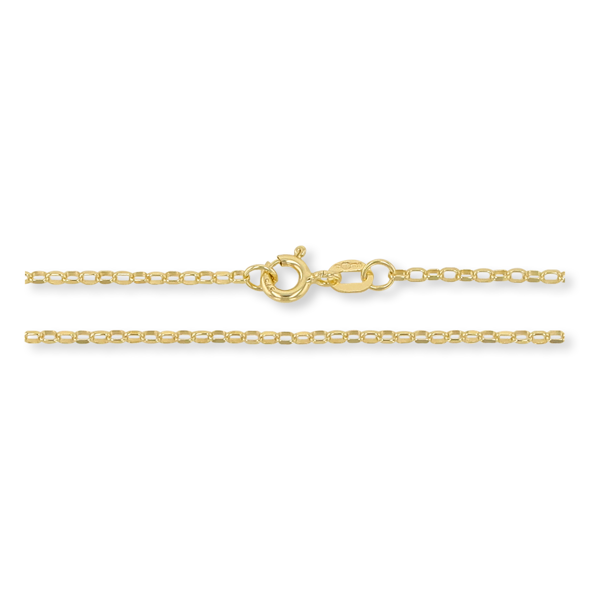 9ct Yellow Gold Diamond Cut Belcher Chain - Clasp