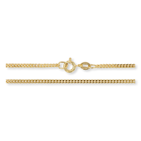9ct Yellow Gold 1.8mm Close Curb Chain - Clasp