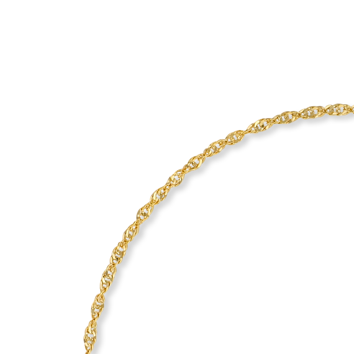 9ct Yellow Gold Singapore Twist Anklet