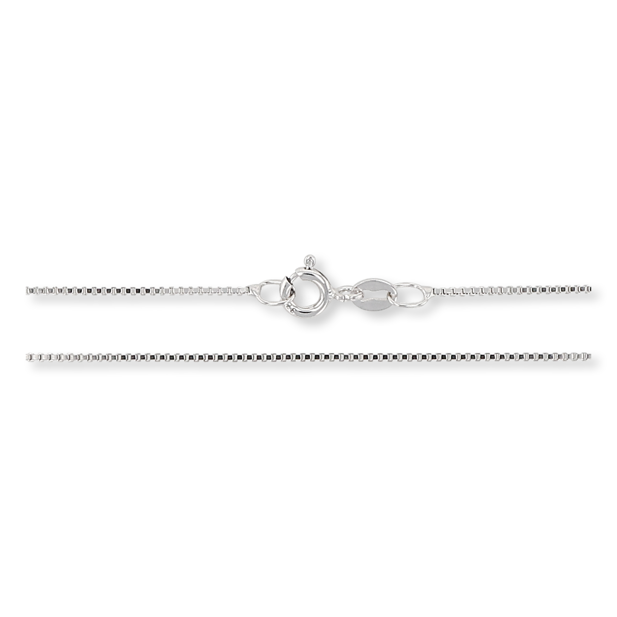 9ct White Gold Venetian Box Chain