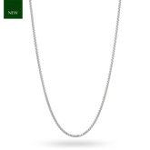 9ct White Gold Venetian Box Chain