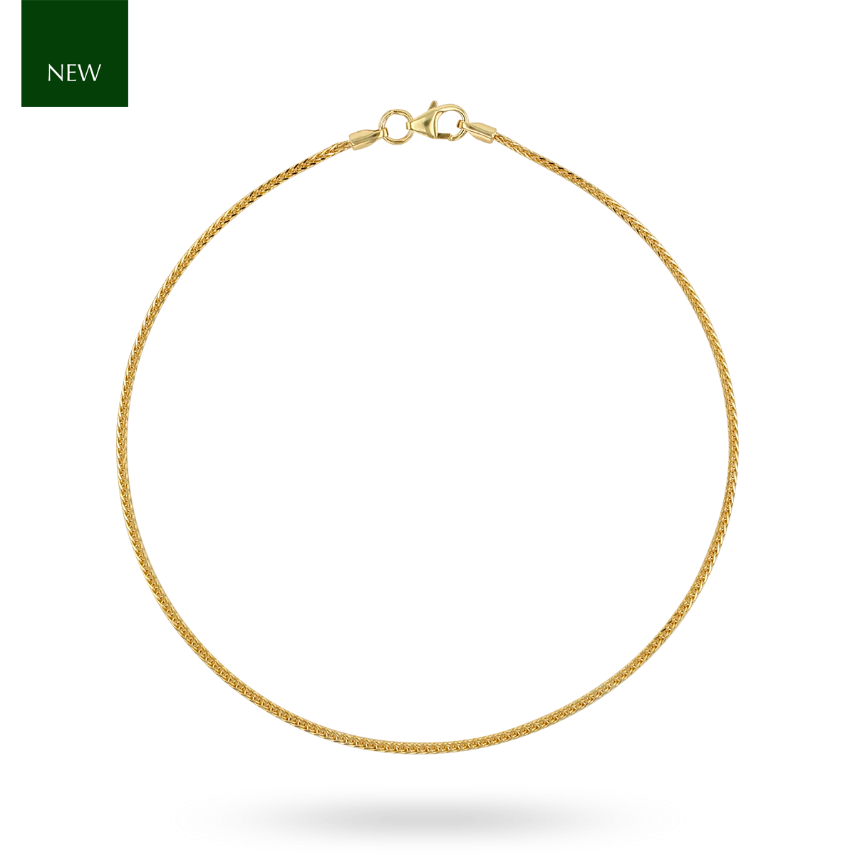9ct Yellow Gold Wheat Anklet