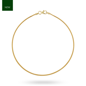 9ct Yellow Gold Wheat Anklet