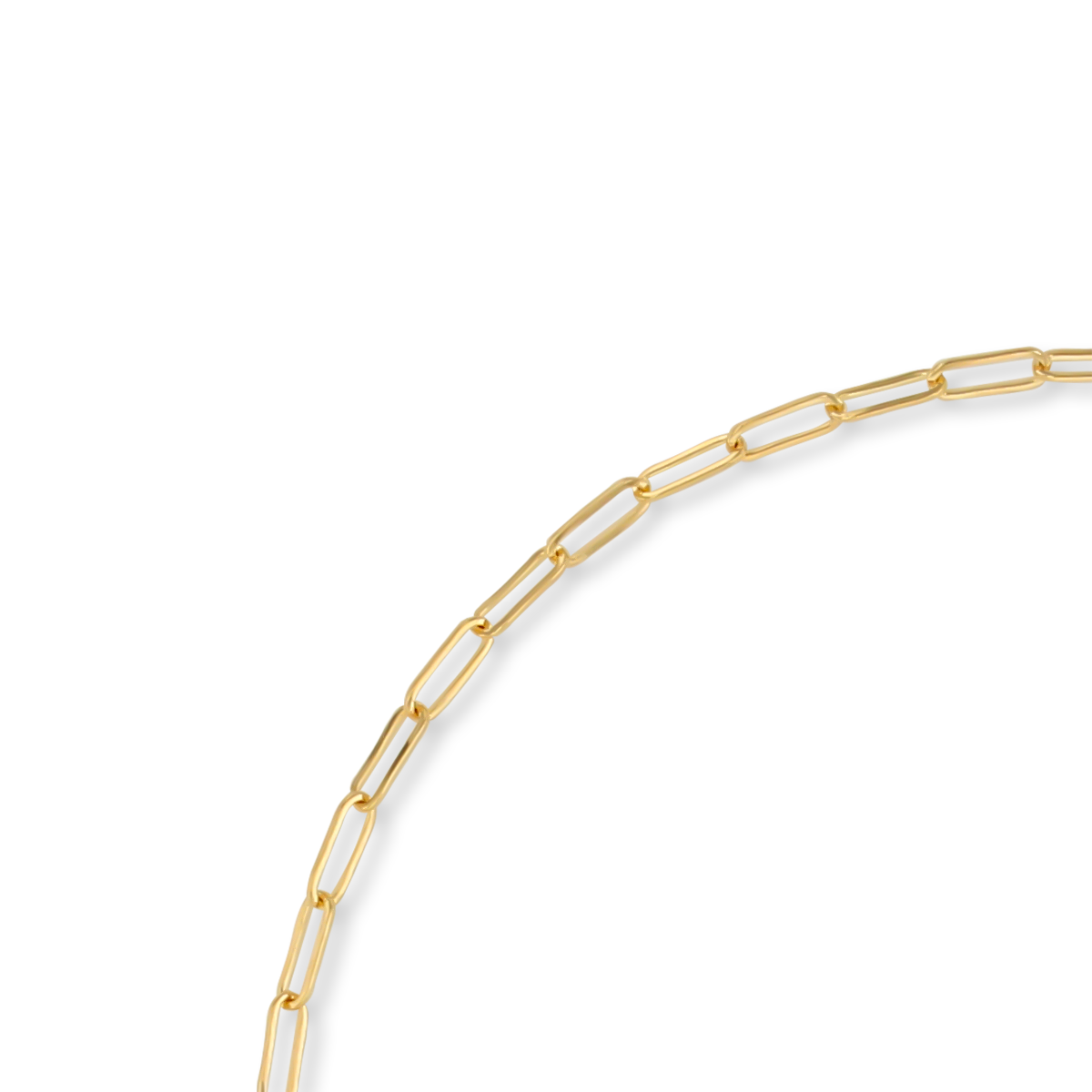 9ct Yellow Gold 2mm Paperclip Anklet