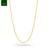 9ct Yellow Gold 1.2mm Diamond Cut Trace Chain