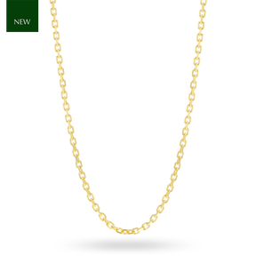 9ct Yellow Gold 1.2mm Diamond Cut Trace Chain