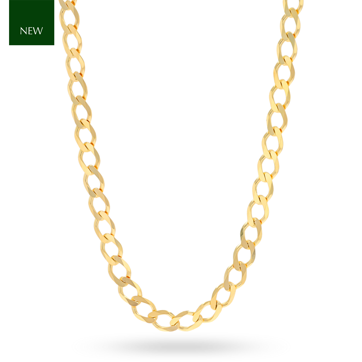 9ct Yellow Gold 3.5mm Open Curb Chain