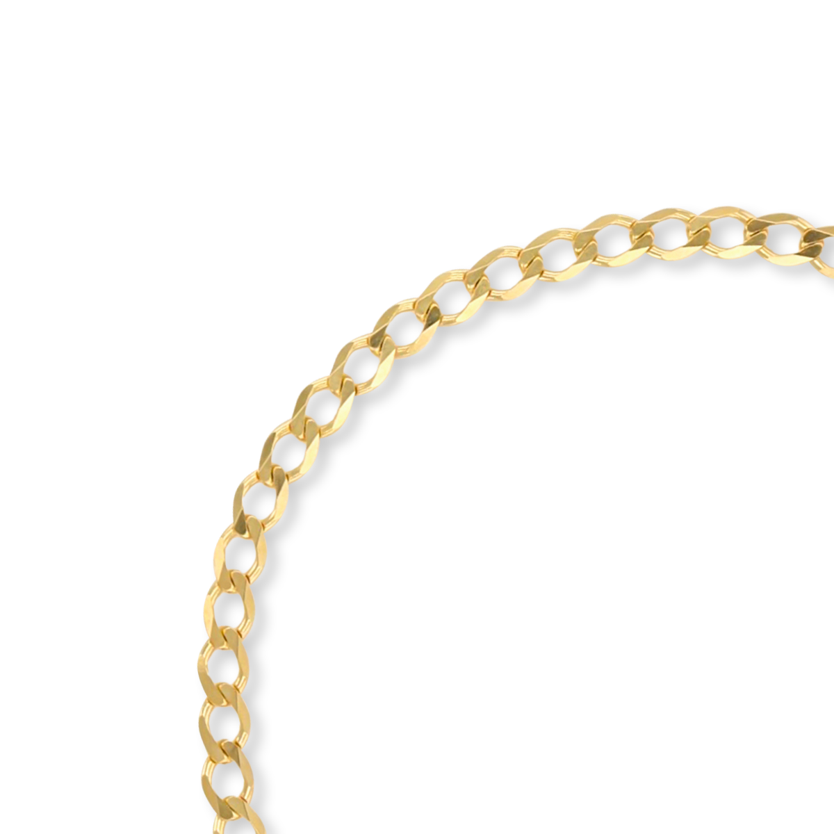 9ct Yellow Gold 3.5mm Open Curb Bracelet