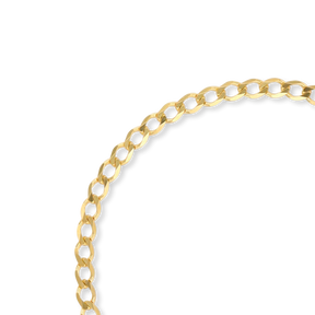 9ct Yellow Gold 3.5mm Open Curb Bracelet