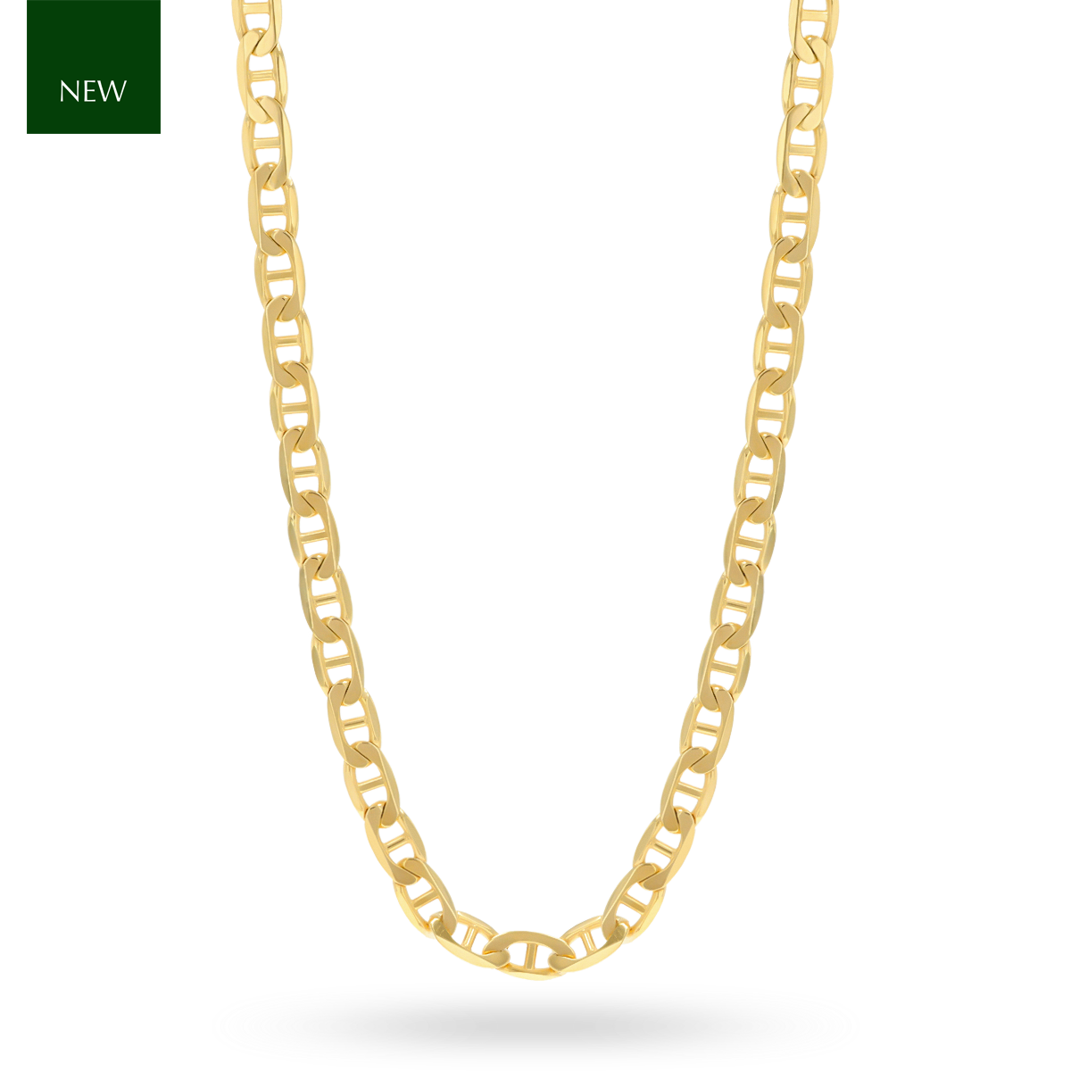 9ct Yellow Gold 3mm Flat Anchor Chain