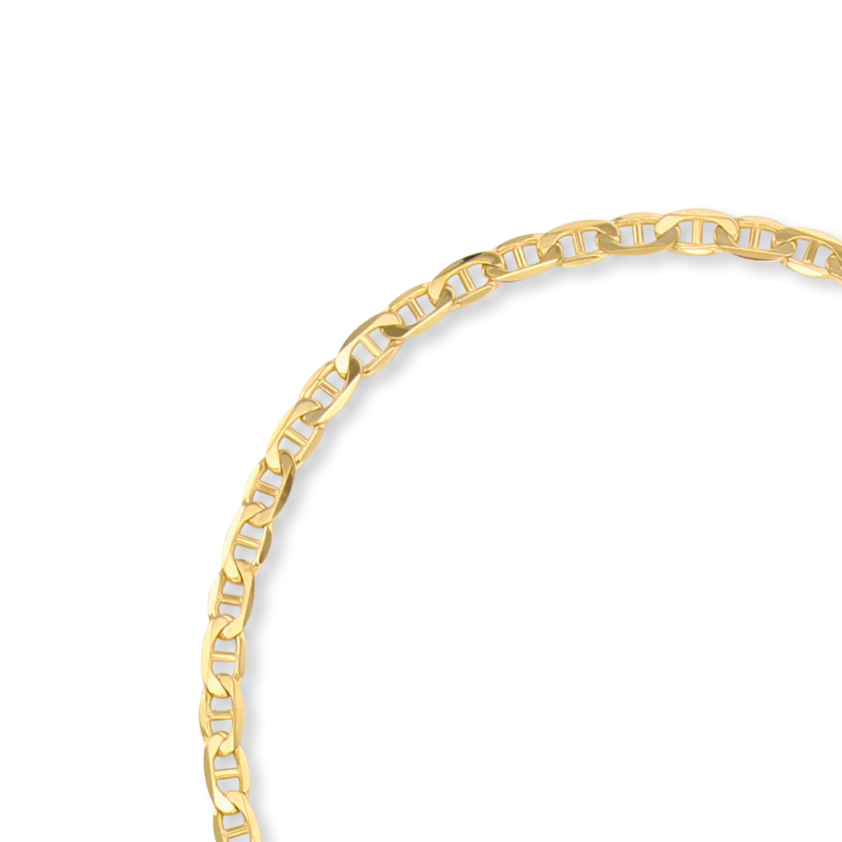 9ct Yellow Gold 3mm Flat Anchor Bracelet