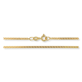9ct Yellow Gold 1.7mm Close Curb Chain - Clasp