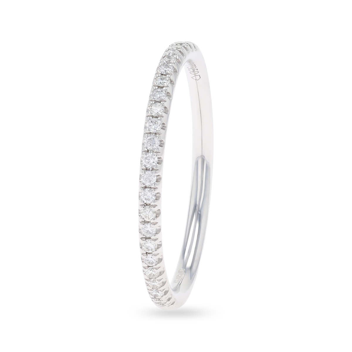 Platinum 0.16cts Round Brilliant Cut Diamond Half Eternity Ring