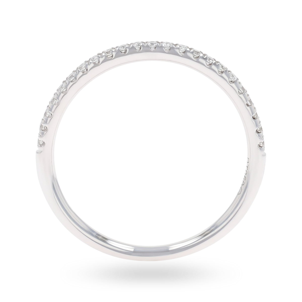Platinum 0.16cts Round Brilliant Cut Diamond Half Eternity Ring