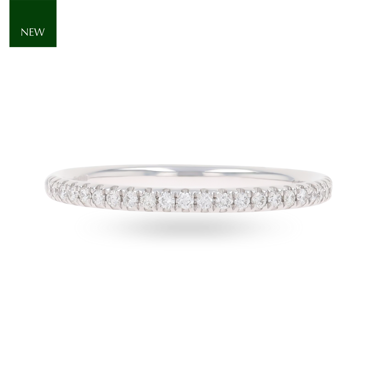 Platinum 0.16cts Round Brilliant Cut Diamond Half Eternity Ring