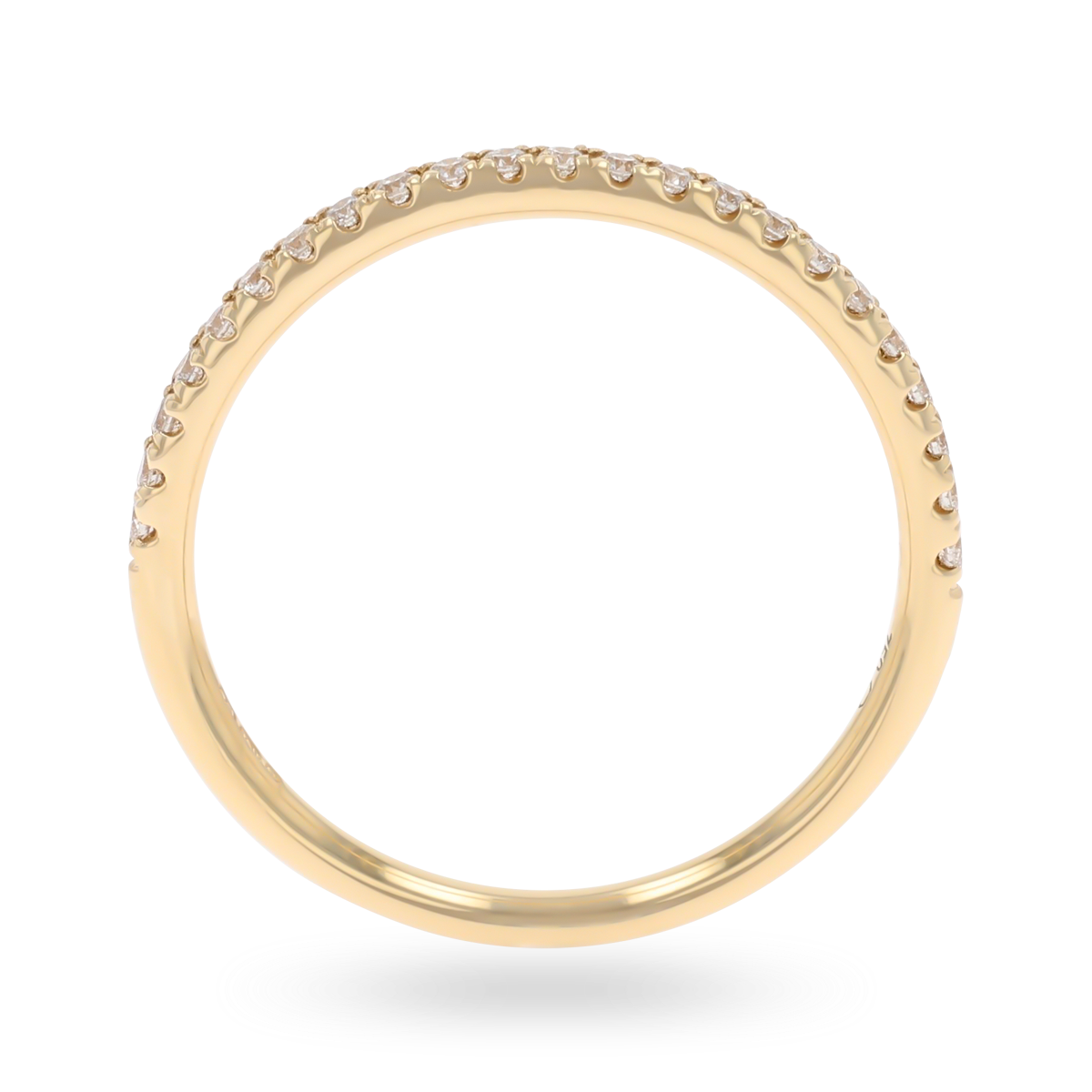 18ct Yellow Gold 0.16cts Round Brilliant Cut Diamond Half Eternity Ring