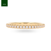 18ct Yellow Gold 0.20cts Round Brilliant Cut Diamond Half Eternity Ring