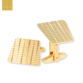 9ct Yellow Gold Diamond Cut Trapezium Cufflinks