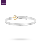 Recycled Sterling Silver Shooting Star Expanding Bangle with Diamond
