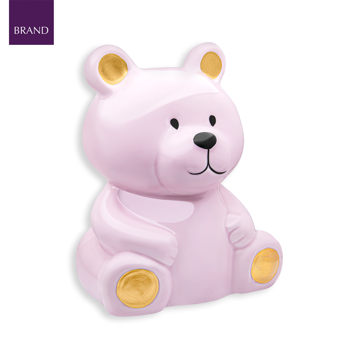 Ceramic Pink Teddy Money Box