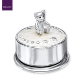 Silver Plated Teddy Bear Music Box