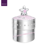 Silver Plated Pink Star Music Trinket Box with Crystal