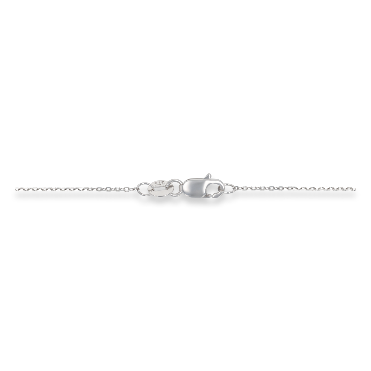 9ct White Gold Pear Shaped Blue Topaz & Diamond Halo Pendant & Chain