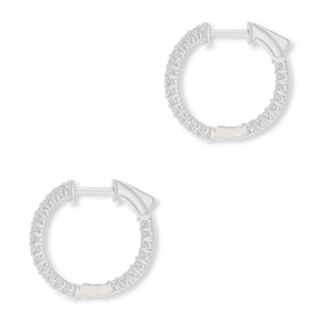 9ct White Gold 0.51cts Diamond Hoop Earrings