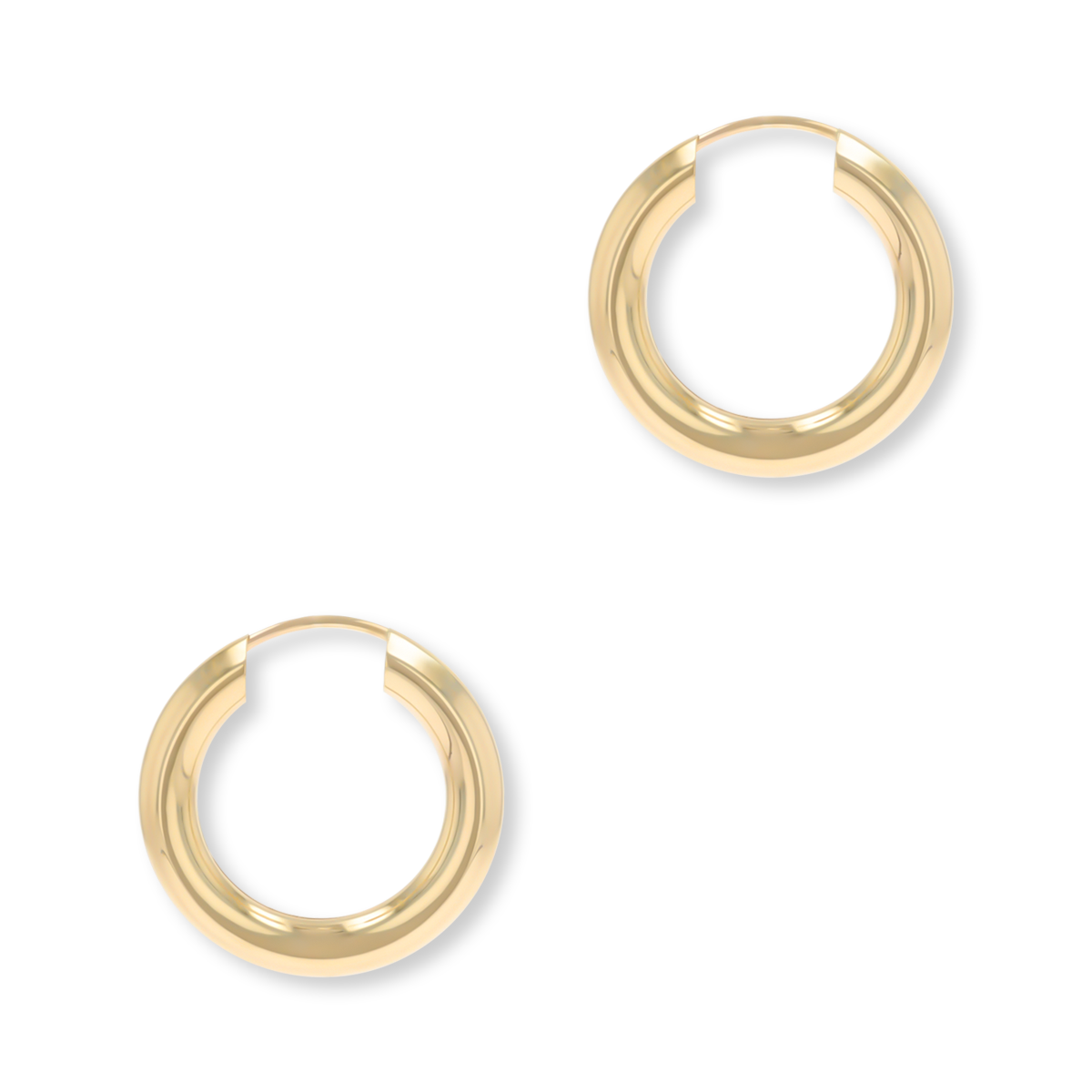 9ct Yellow Gold Chunky Sleeper Earrings