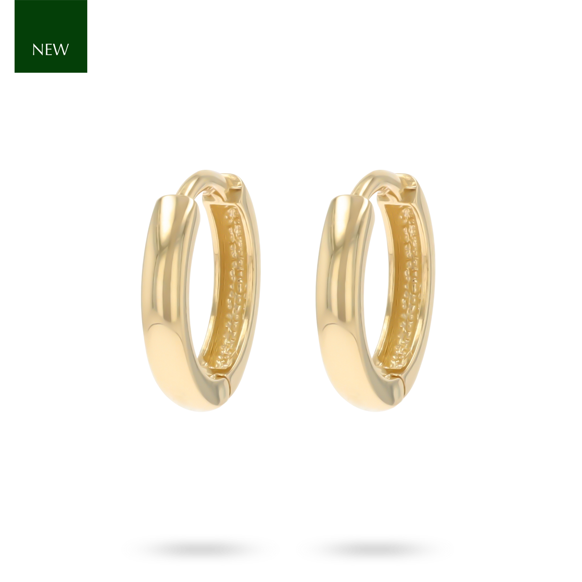 9ct Yellow Gold 9mm Hinged Huggie Earrings