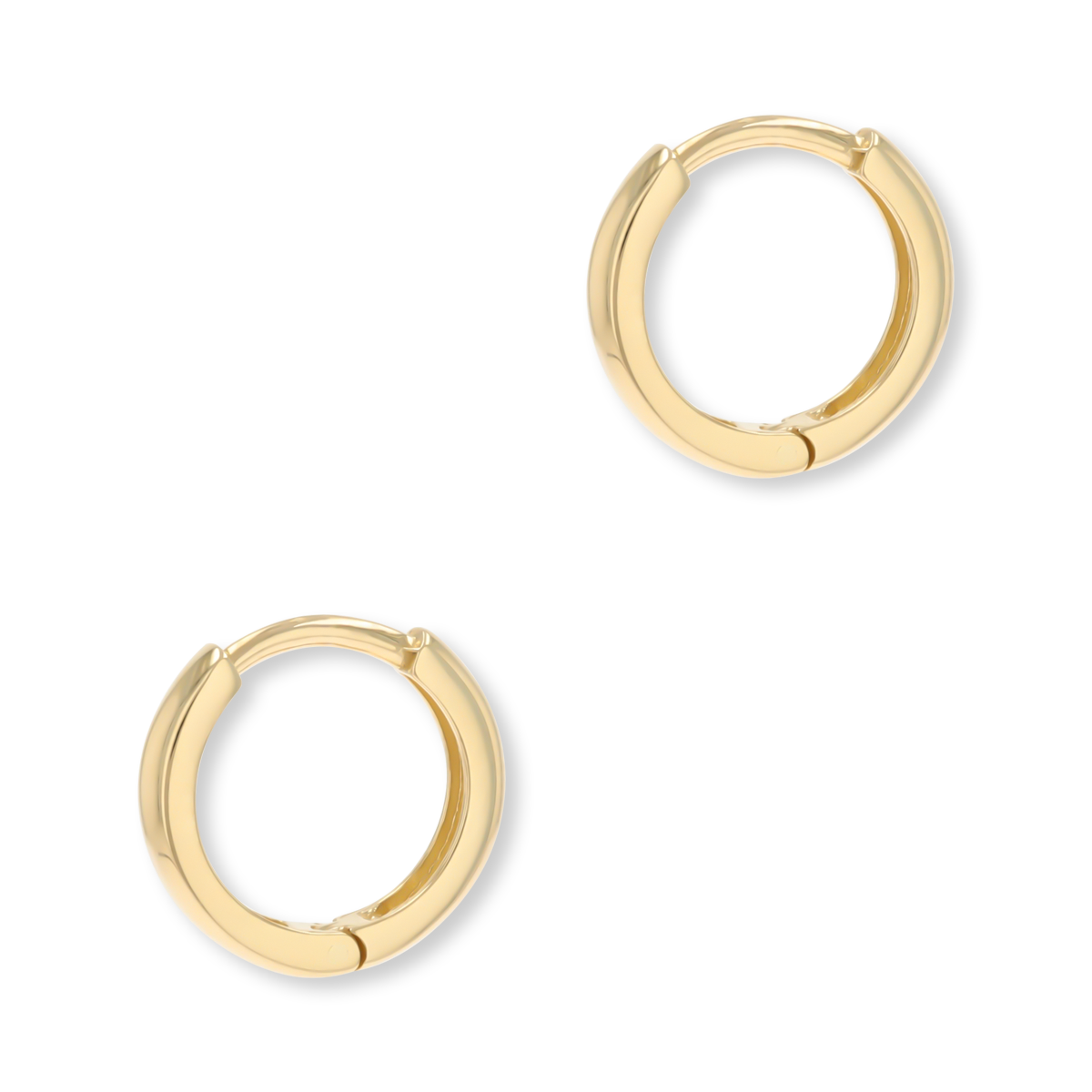 9ct Yellow Gold 9mm Hinged Huggie Earrings