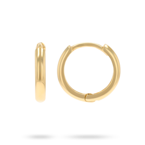 9ct Yellow Gold 8mm Hinged Huggie Earrings