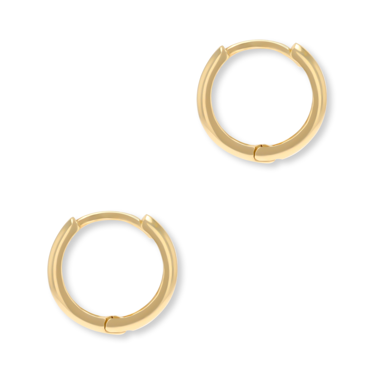 9ct Yellow Gold 8mm Hinged Huggie Earrings