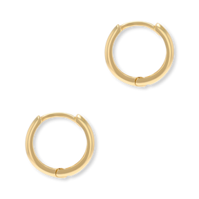 9ct Yellow Gold 8mm Hinged Huggie Earrings