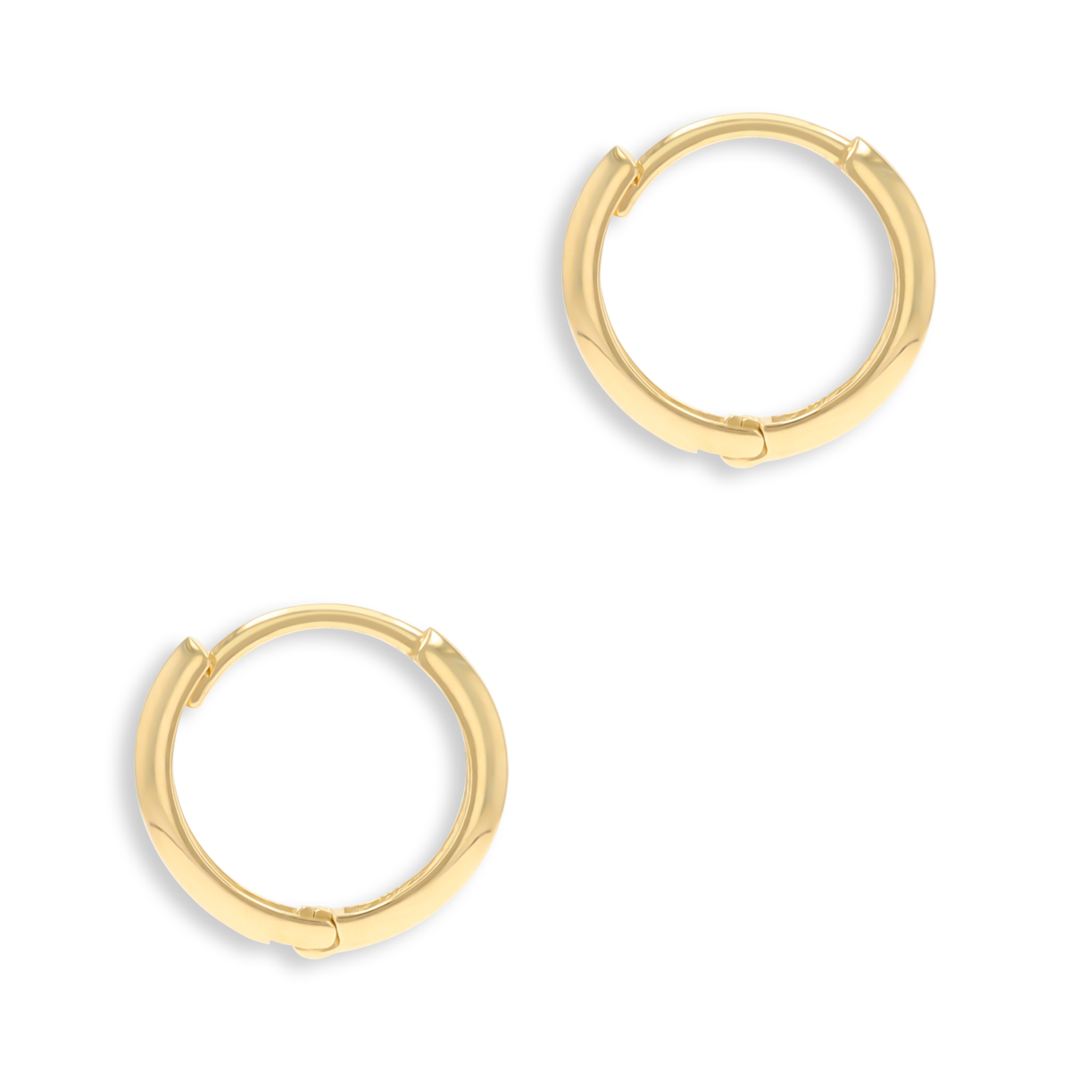 9ct Yellow Gold Hinged Huggie Earrings