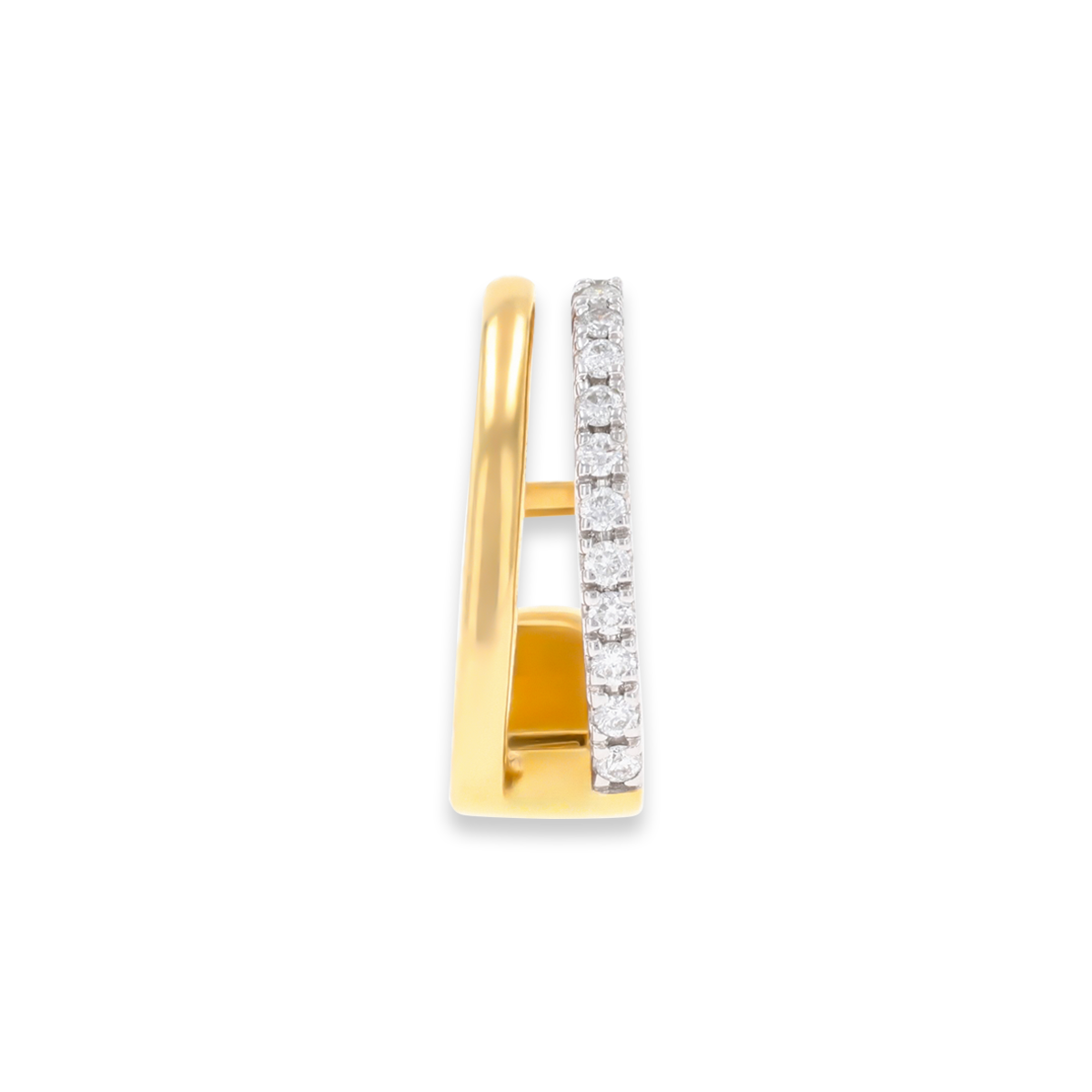 9ct Yellow Gold Diamond Set Hinged Ear Cuff