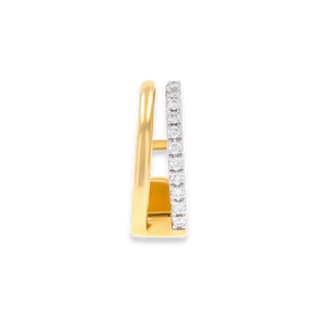 9ct Yellow Gold Diamond Set Hinged Ear Cuff