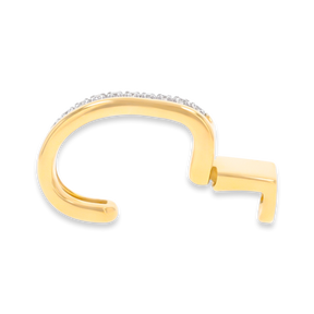 9ct Yellow Gold Diamond Set Hinged Ear Cuff