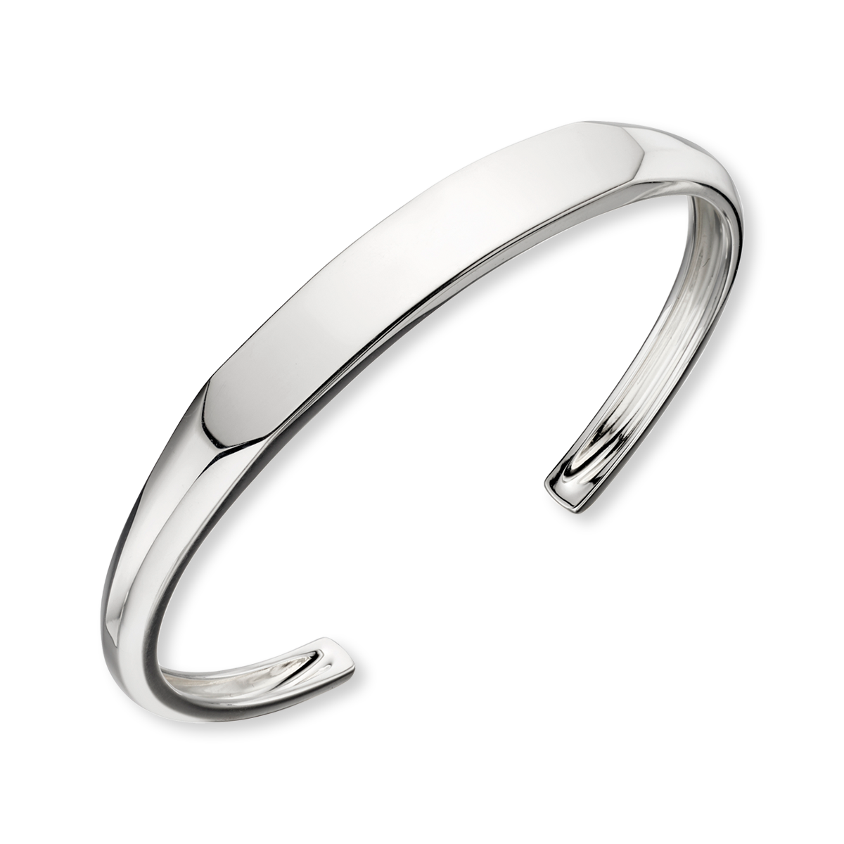 Sterling Silver Flat Top Bangle