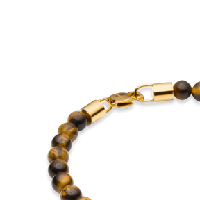 Gold Plated Tiger’s Eye Beaded Bracelet