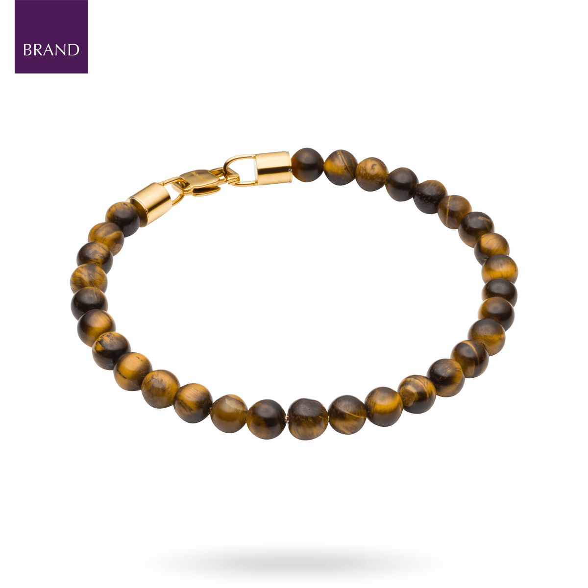 Gold Plated Tiger’s Eye Beaded Bracelet