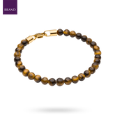 Gold Plated Tiger’s Eye Beaded Bracelet