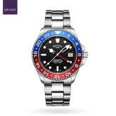 Rotary Seamatic 300 GMT Automatic, Black Dial with Stainless Steel Bracelet - GB04378/95