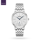 Rotary Dress Small Seconds Watch, White Dial with Stainless Steel Bracelet - GB05320/29